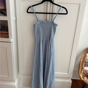 H&M Light Blue Smocked Top